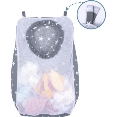 Sevi Bebe Kirli Çamaşır Torbası, Gri, Yıldız