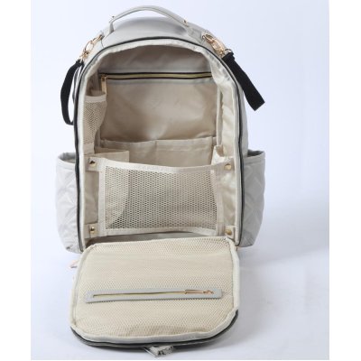 M&Y Oeste Deri Anne Bebek Bakım Sırt Çantası, Gri