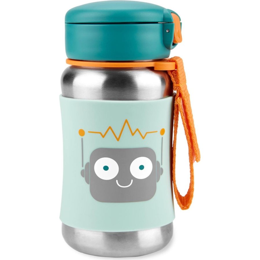 Skip Hop Pipetli Paslanmaz Çelik Suluk, 350 ml, Robot