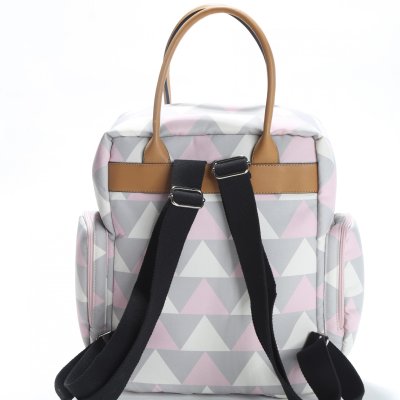 M&Y Eos Digital Anne Bebek Bakım Sırt Çantası, Gri, Pembe