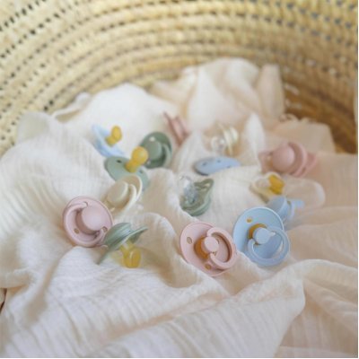 Bibs Colour Kauçuk Emzik, 6-18 Ay, Blush