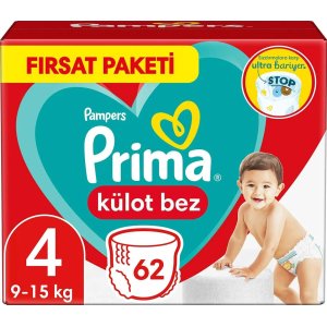 Prima Külot Bez, 4 Beden, 62 Adet
