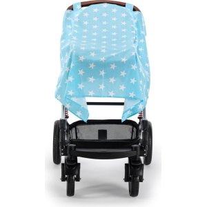 Moje Poplin Puset Bebek Arabası Örtüsü, Mavi, Yıldız
