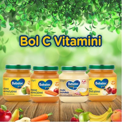 Bebelac Elma Şeftali Püresi Kavanoz Maması, 125 g