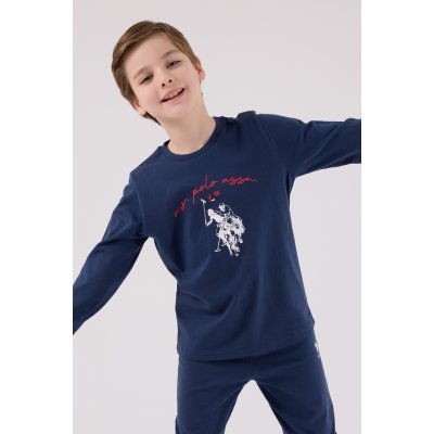 U.S. Polo Assn Uzun Kol Pijama Takım US2233-4 Koyu İndigo