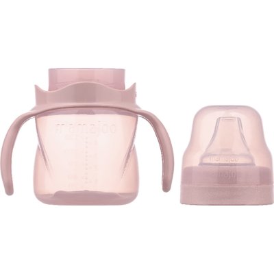 Mamajoo Kulplu Eğitici Bardak 160 ml & Anti Kolik Bardak Ucu, Powder Pink