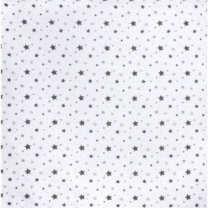 Sevi Bebe Desenli Müslin Battaniye, 100x100, Gri, Yıldız Yağmuru