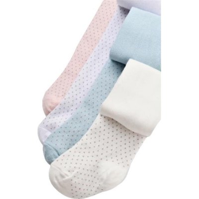 Bibaby Biorganic Klasik Puanlı Külotlu Çorap, Ekru