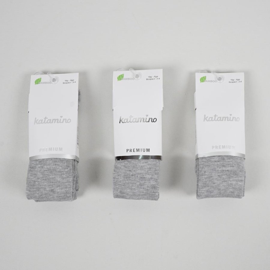 Katamino Liva Kız Bambu Külotlu Çorap, Gri