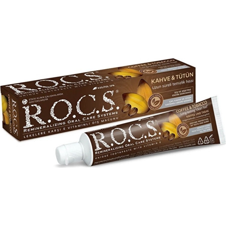 R.O.C.S. Kahve ve Tütün Lekelerine Karşı Diş Macunu, 60 ml
