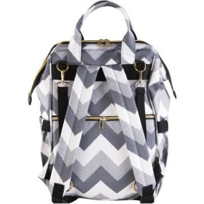 M&Y Go Dijital Anne Bebek Bakım Sırt Çantası, Gri Zigzag