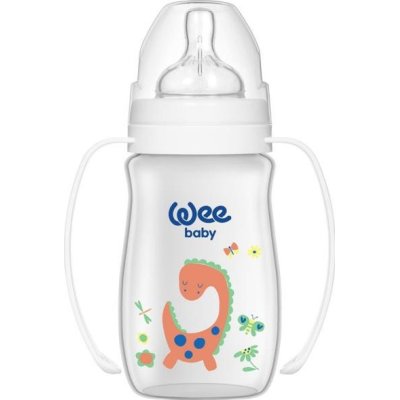 Wee Baby Klasik Plus Geniş Ağızlı Kulplu PP Biberon, 250 ml