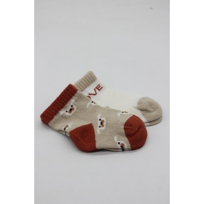 Bistyle 2'Li Love Dog Penye Soket Çorap 10118 Bej