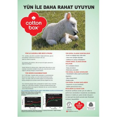 Cotton Box Bebek Yün Yastık, 35x45