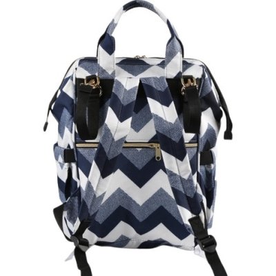 M&Y Go Digital Anne Bebek Bakım Sırt Çantası, Lacivert Zigzag