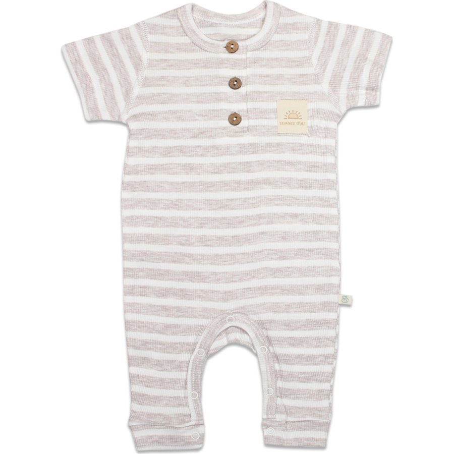 Bistyle Line Colors Yarım Kol Patiksiz Tulum 15126 Bej