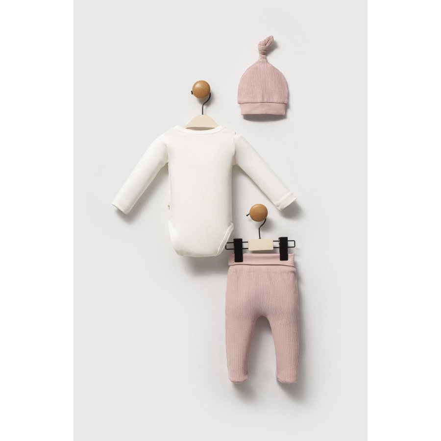 Moi Noi Şapkalı Badi Pantolon Takım MNB5345 Mürdüm