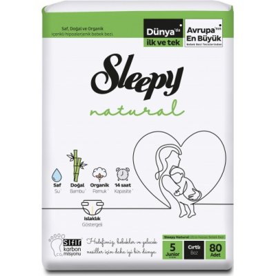 Sleepy Natural Bebek Bezi, 5 Numara, 80 Adet