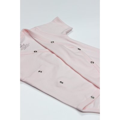 Bistyle Organik Natural Basic Style Kruvaze Yarım Kol Body BS17101 Pembe