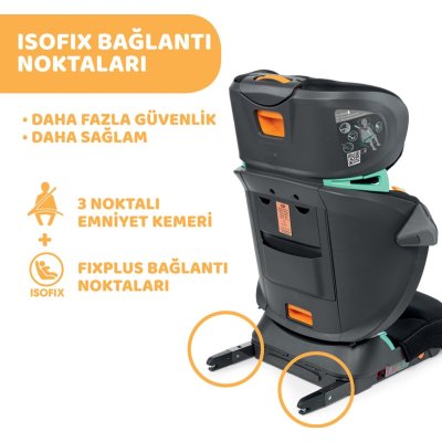 Chicco Fold Go I-Size 15-36 Kg Oto Koltuğu, Black