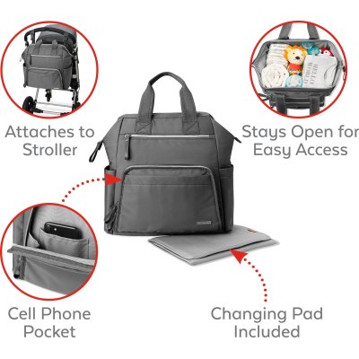 Skip Hop Main Frame El Çantası, Charcoal