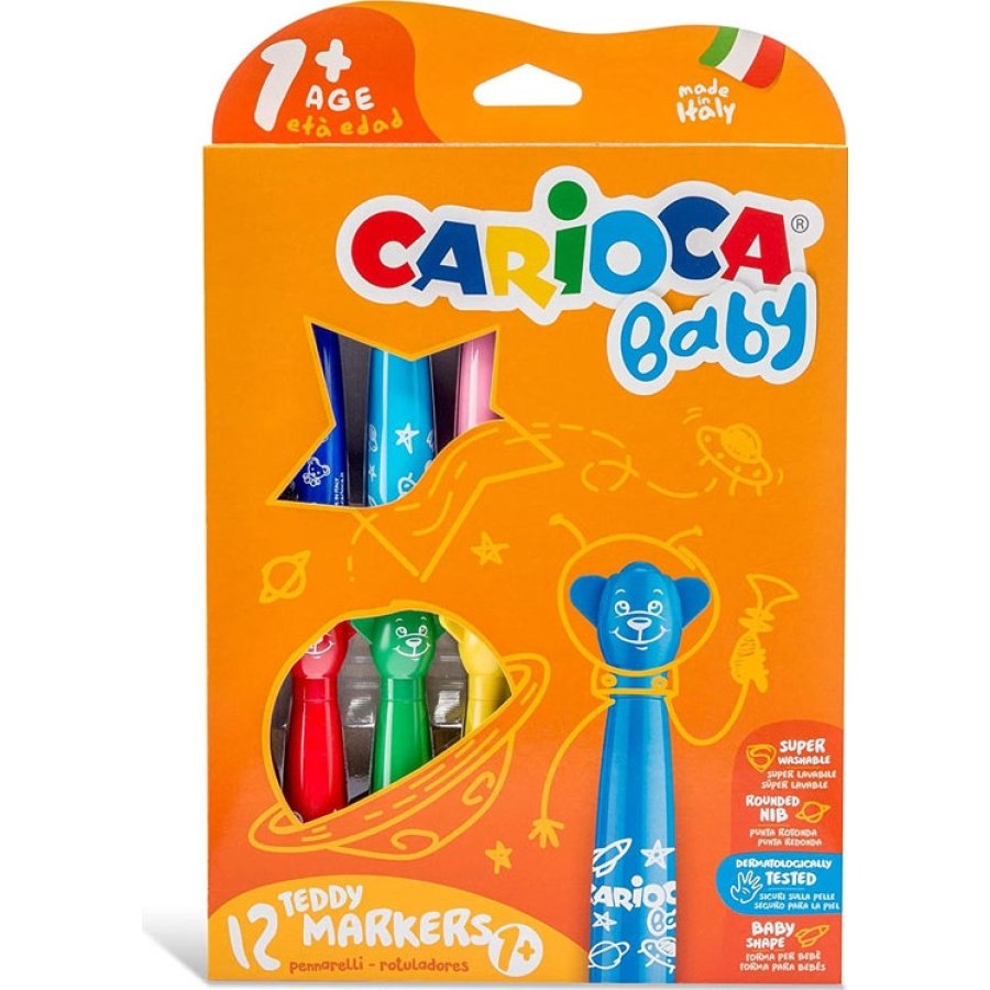 Carioca Teddy Bebek Crayons, 1+ Yaş, 12'li