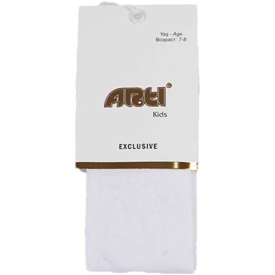 Artı Alona Düz Külotlu Çorap, Beyaz