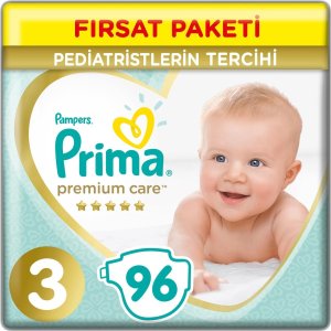 Prima Premium Care Bebek Bezi, 3 Beden, 96 Adet