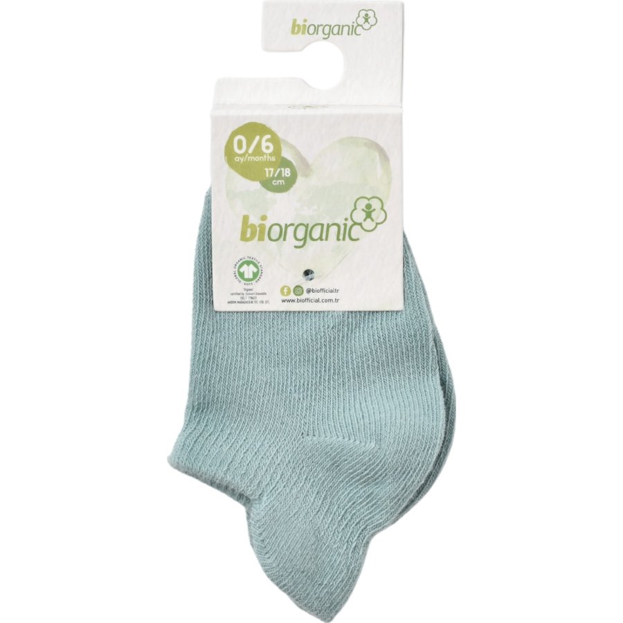 Bibaby Biorganic Sneakers Basic Çorap, Yeşil