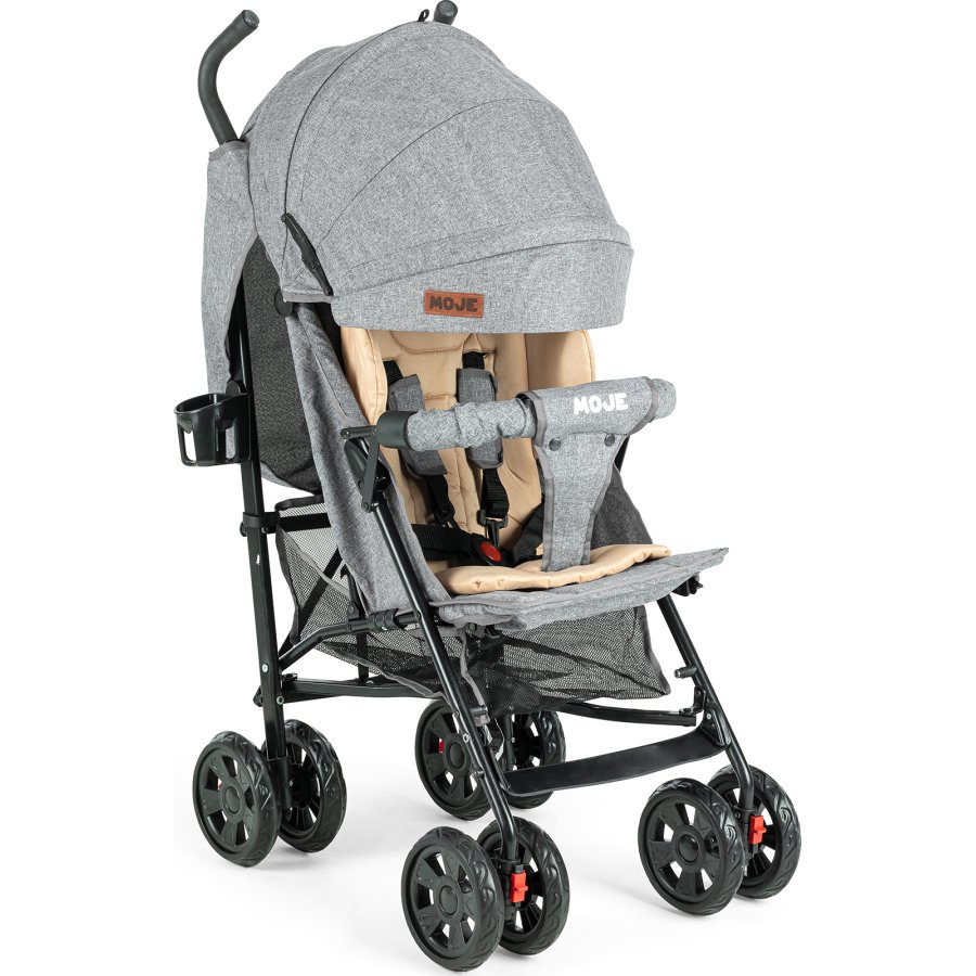 Moje Strong Baston Bebek Arabası Gri Siyah