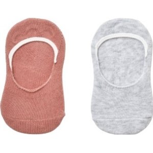 Bibaby Biorganic Basic Kız Babet Çorap, Gri, Gül Kurusu, 2'li