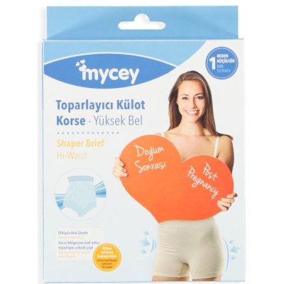 Mycey Doğum Sonrası Toparlayıcı Külot Korse, Yüksek Bel, Ekru