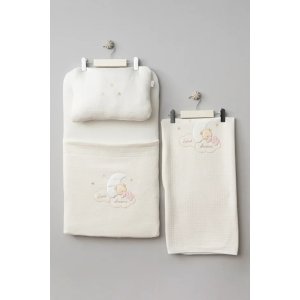 Bebitof Ay ve Ayıcık 3'lü Alt Açma Seti 50055 Ekru