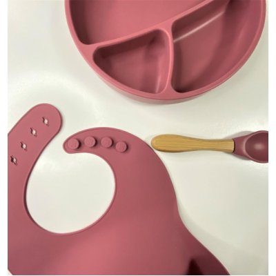 OiOi Blw II 3lü Silikon Beslenme Seti, Velvet Rose