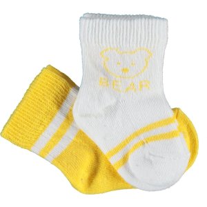Bibaby Biorganic Bear 2'li Kız Çorap, Sarı
