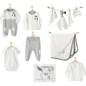 Andywawa Zebra 10 Parça Hastane Çıkışı, Ekru, Gri