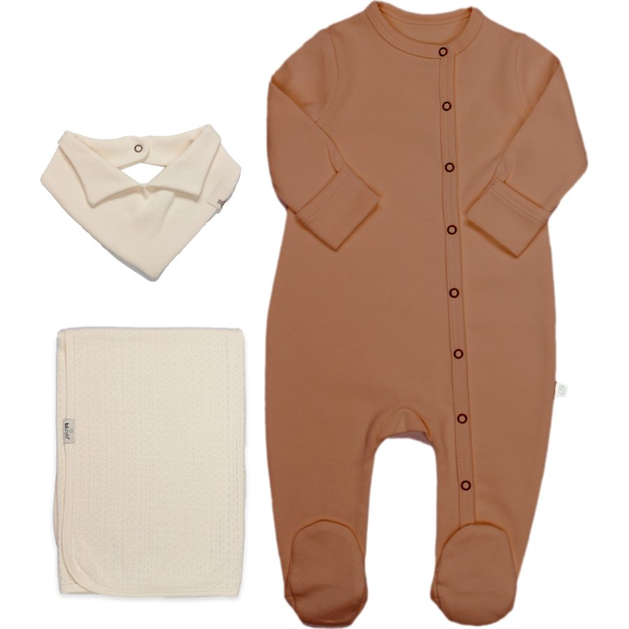 Bistyle Yenidoğan Tulum Battaniye Gentleman 13116 Ekru Kahve