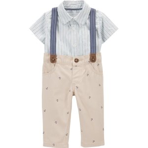 Carter's Erkek Bebek 3'lü Alt Üst Set, Mavi