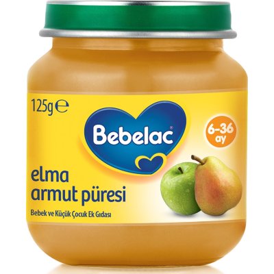 Bebelac Elma Armut Püresi Kavanoz Maması, 125 g