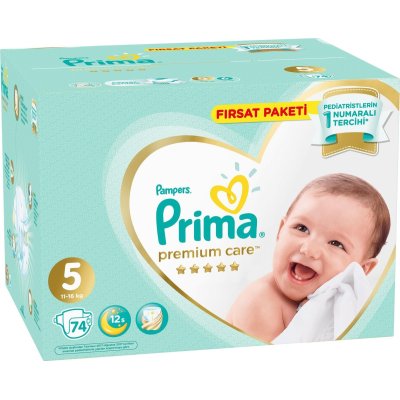 Prima Premium Care Bebek Bezi, 5 Beden, 74 Adet