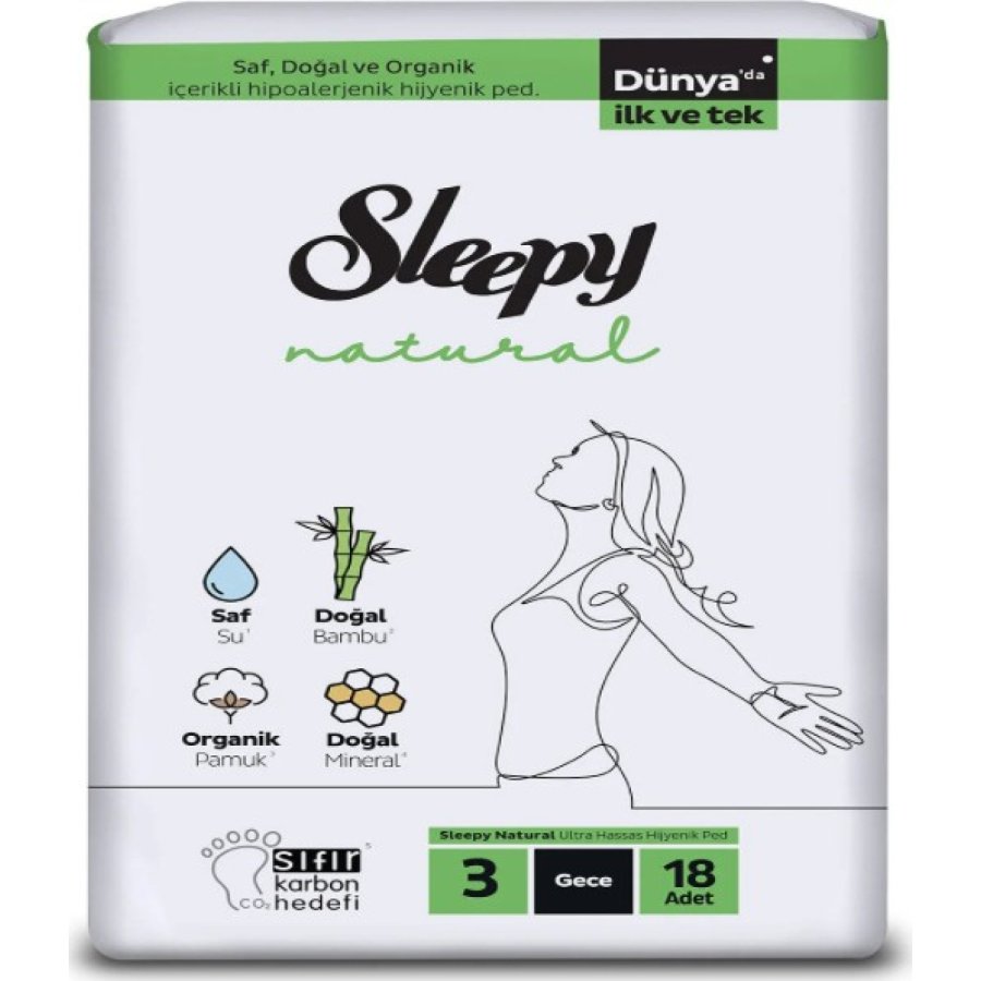Sleepy Natural Süper Eco Paket Gece 18 Adet