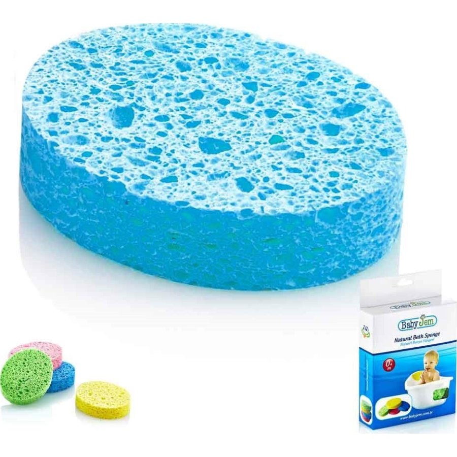 BabyJem Selülozik Bebek Banyo Süngeri, Mavi