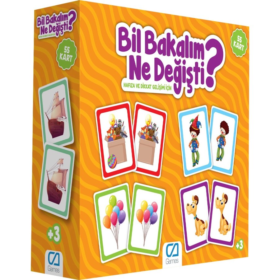 Games Bil Bakalım Ne Değişti? Hafıza ve Dikkat Gelişim Kartı, 55 Kart