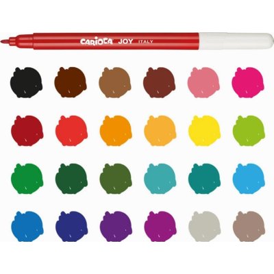 Carioca Joy Süper Yıkanabilir Keçeli Boya Kalemi, 24'lü