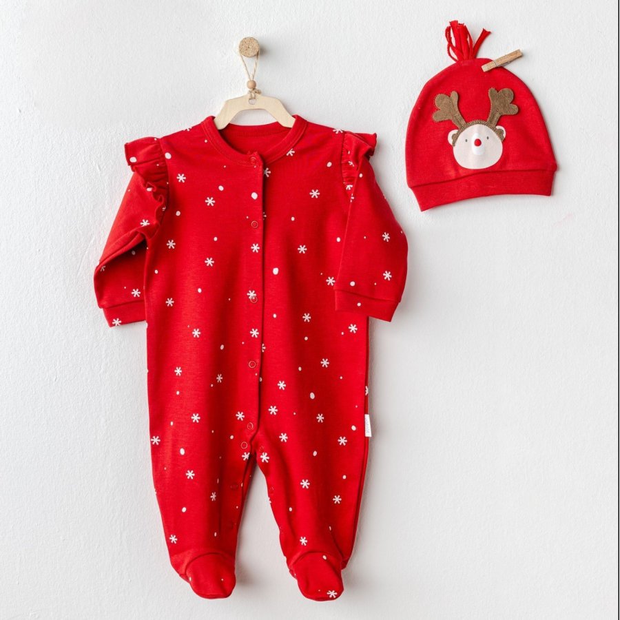 Andywawa AC25328 Happy Newyear Bebek Tulum Takım Red