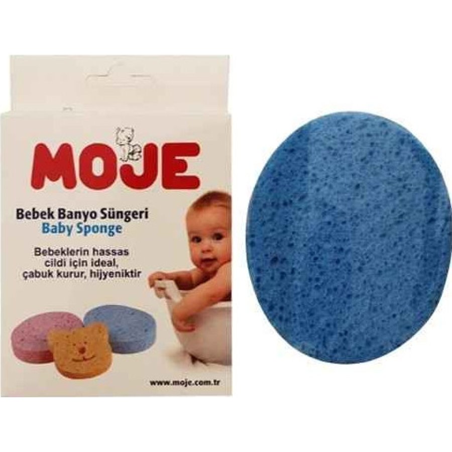Moje Selülozik Bebek Banyo Süngeri, Mavi