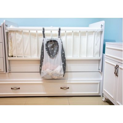 Sevi Bebe Kirli Çamaşır Torbası, Gri, Yıldız