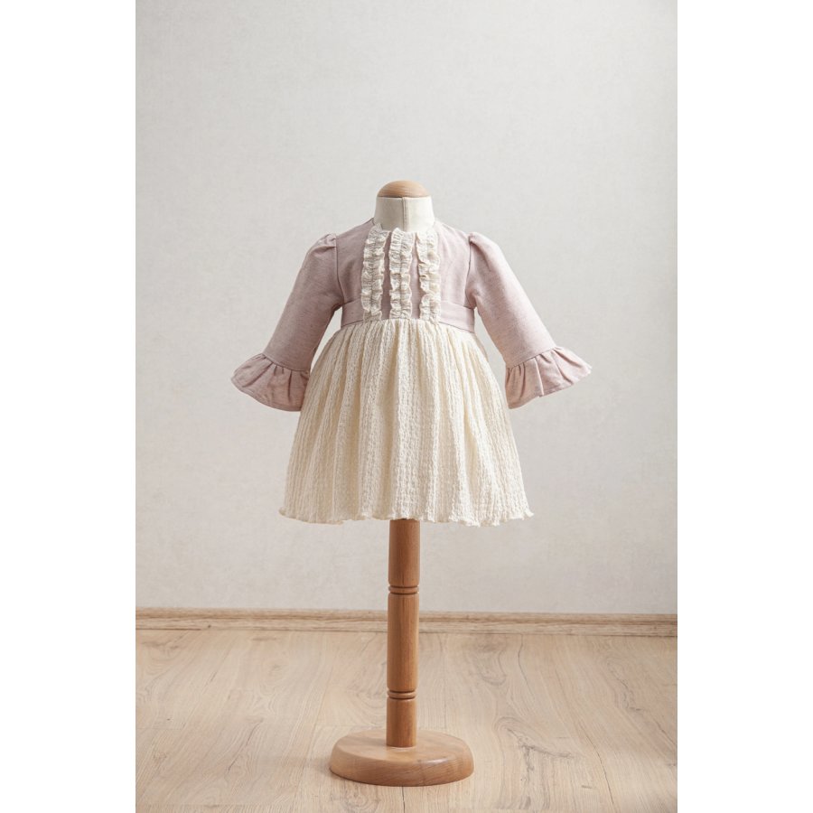 Tongs Baby Bebek Elbise 3922 Pudra