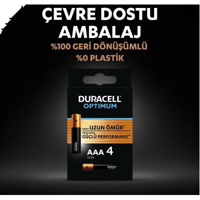 Duracell Optimum Kalem Pil, AAA, 4'lü