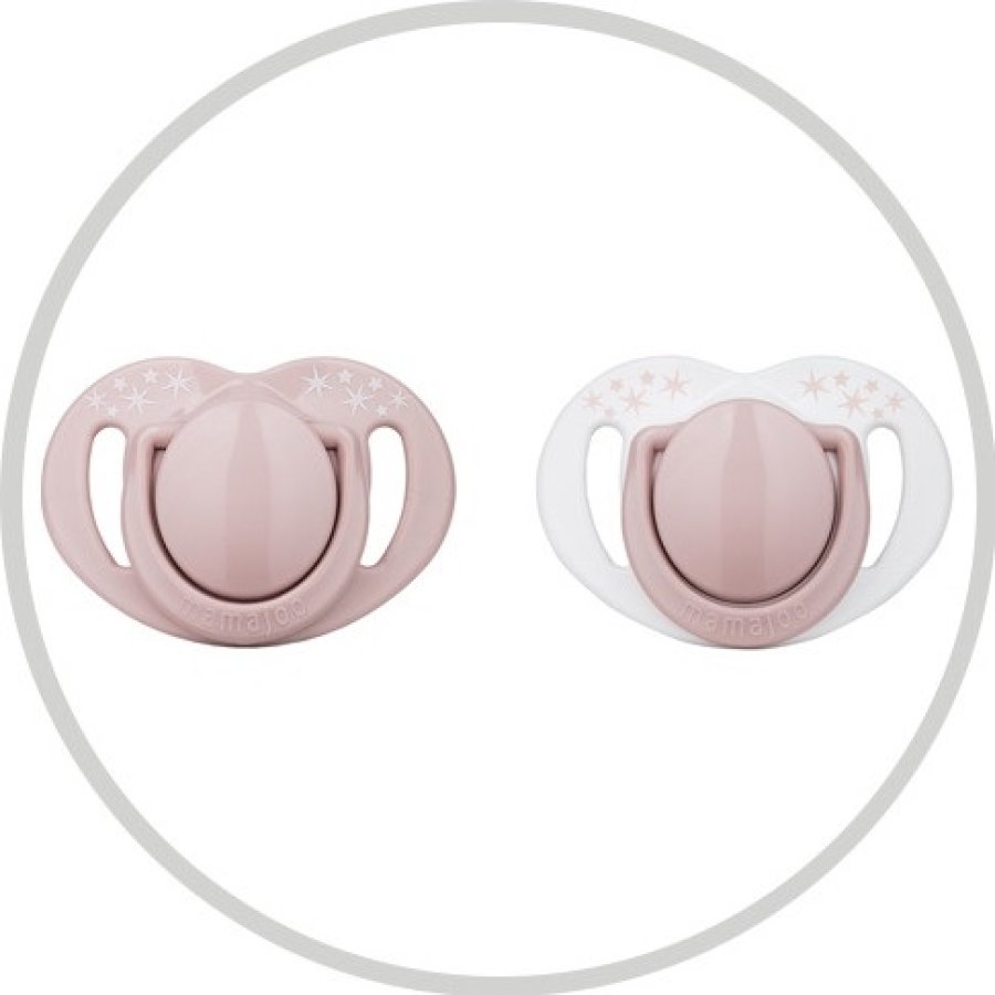 Mamajoo Sterilizasyon & Saklama Kutulu Ortodondik Emzik, 0 Ay+, Powder Pink, 2'li